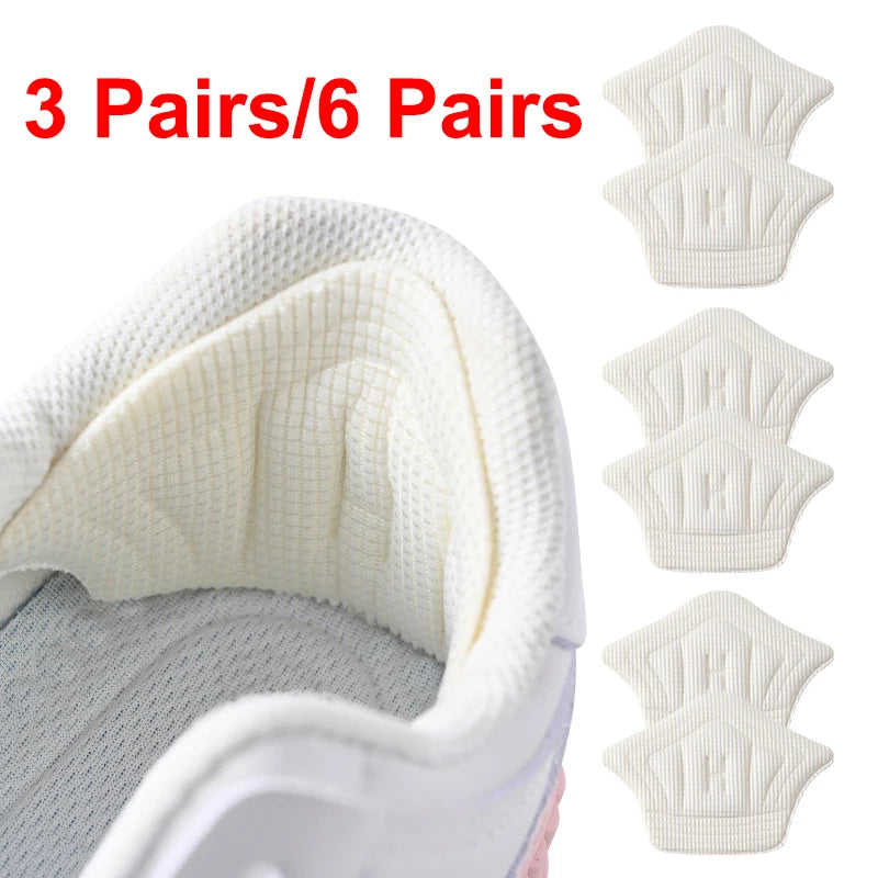 Memory Foam Heel Pad Insoles – Self-Adhesive, Trimmable, 4mm & 8mm | Black & Beige | 3, 6 or 30 Pairs