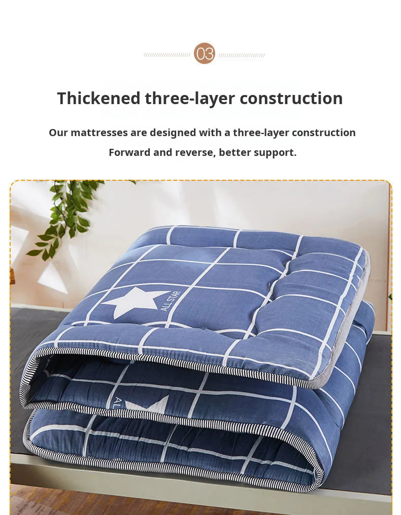 Thick Foldable Mattress Topper – Breathable Soft Bed Pad
