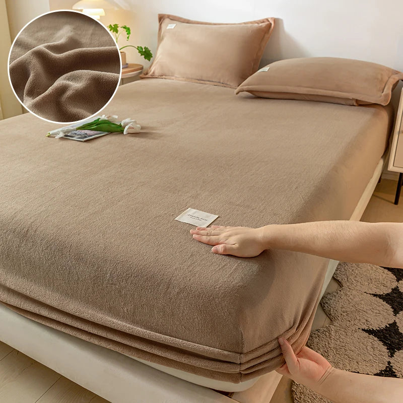Velvet Thermal Mattress Cover – Plush Winter Bed Cover in Multiple Sizes