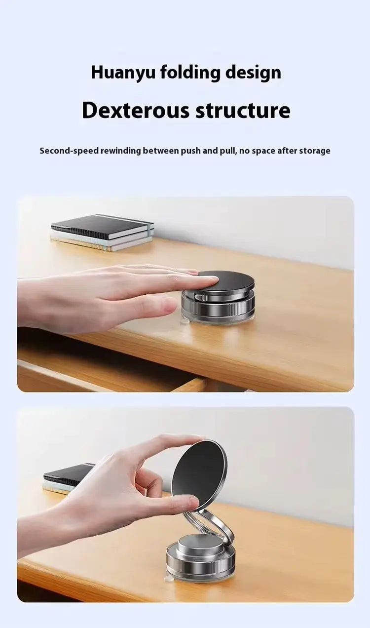 Magnetic Car Phone Mount with Suction Cup – 16 Magnets | 360° Rotation | Dashboard & Windshield | Universal Fit | White & Black