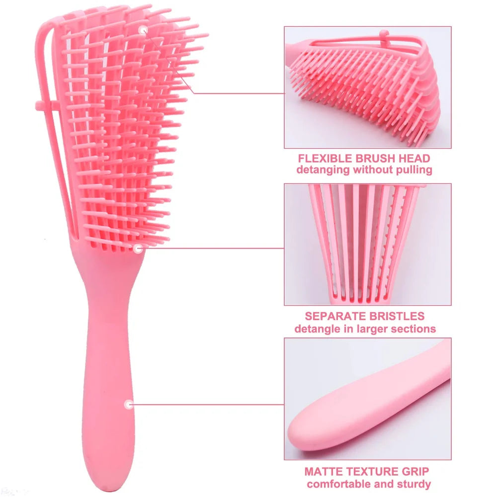 Detangling Scalp Massage Brush for Curly & Thick Hair