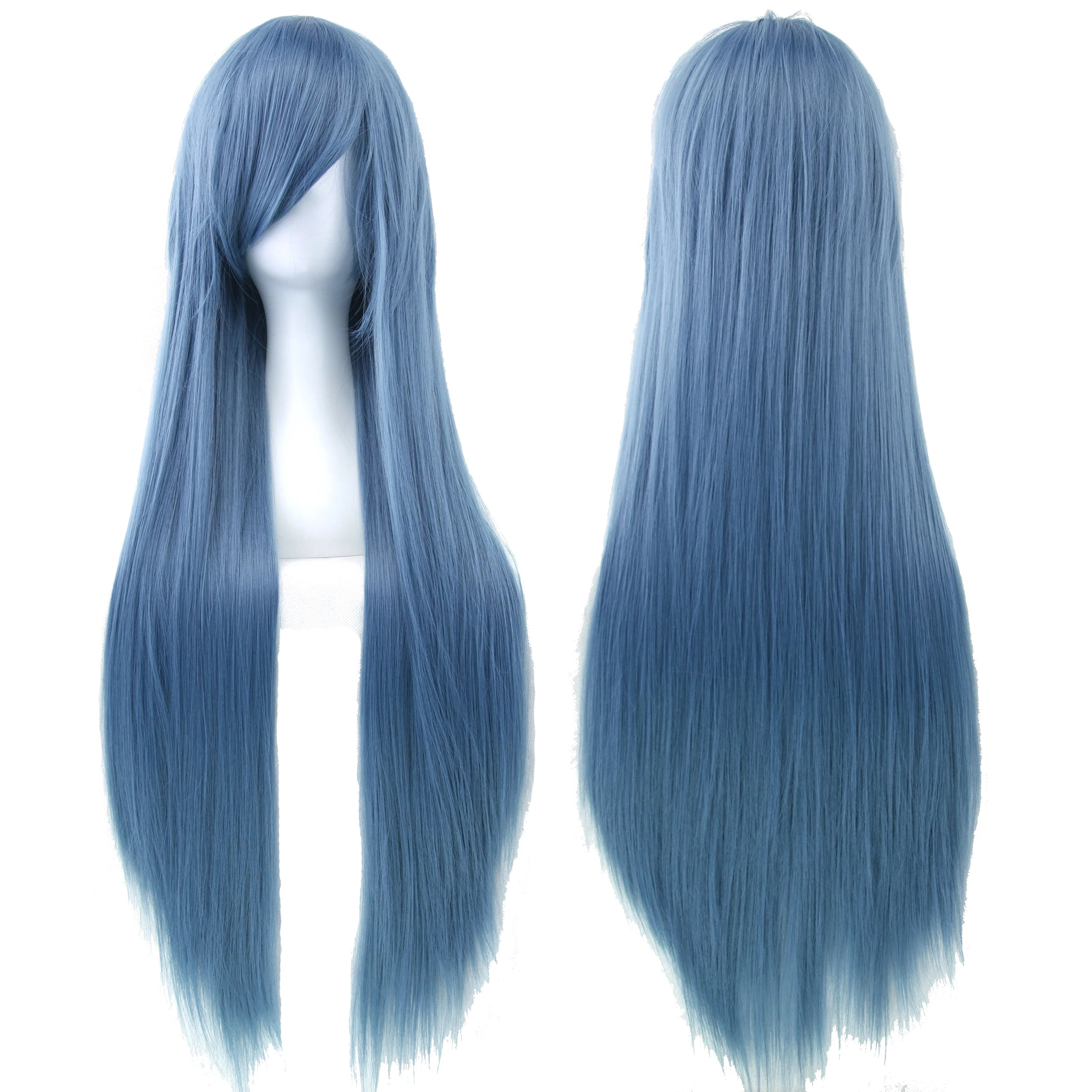 32" Long Straight Cosplay Wig – Heat Resistant Synthetic Hair, 120% Density | 36 Colors | Anime, Halloween & Party