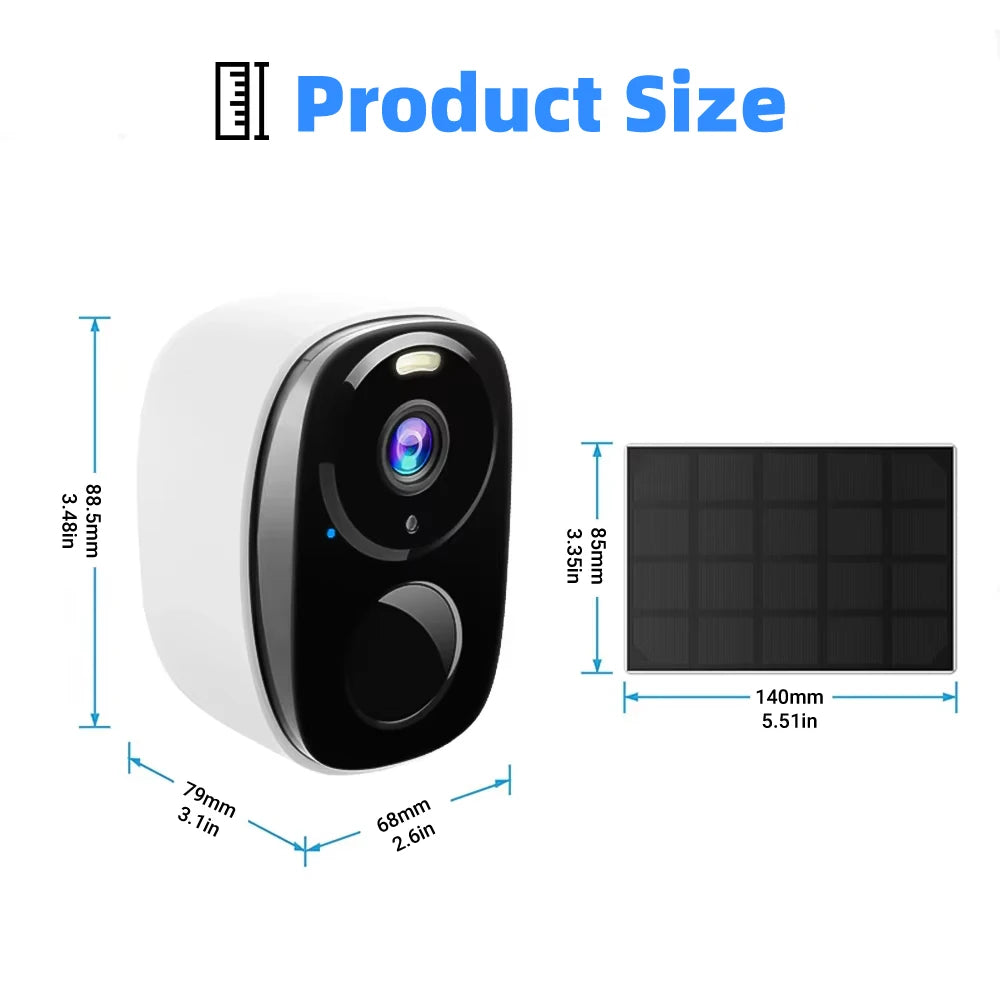 2K 5MP Solar & Battery Wireless Security Camera – Color Night Vision