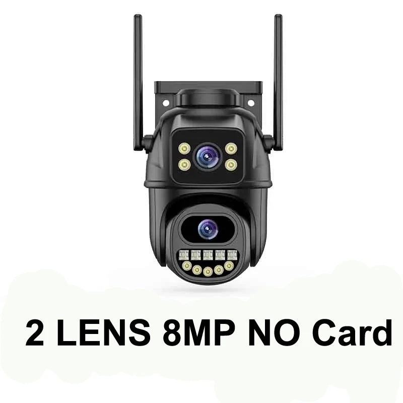 HONTUSEC 3-Lens PTZ WiFi Security Camera | 12MP | 8x Zoom | AI Auto-Tracking | Color Night Vision | IP66 | iCSee
