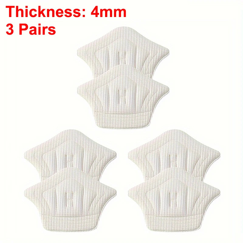 Memory Foam Heel Pad Insoles – Self-Adhesive, Trimmable, 4mm & 8mm | Black & Beige | 3, 6 or 30 Pairs
