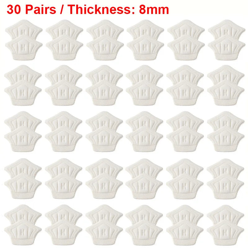 Memory Foam Heel Pad Insoles – Self-Adhesive, Trimmable, 4mm & 8mm | Black & Beige | 3, 6 or 30 Pairs