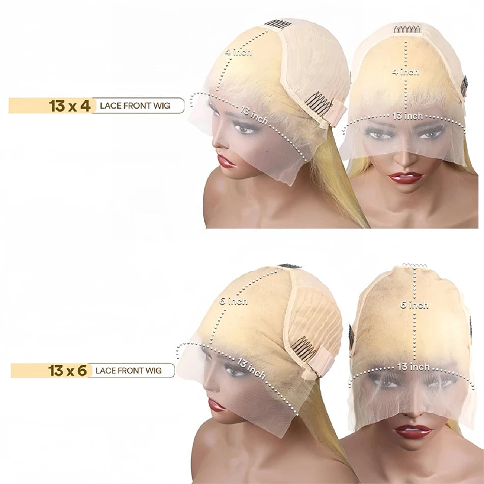 613 Blonde Body Wave Human Hair Lace Front Wig – 13x4 & 13x6 HD Lace | 180% & 220% Density | 18–38 Inches
