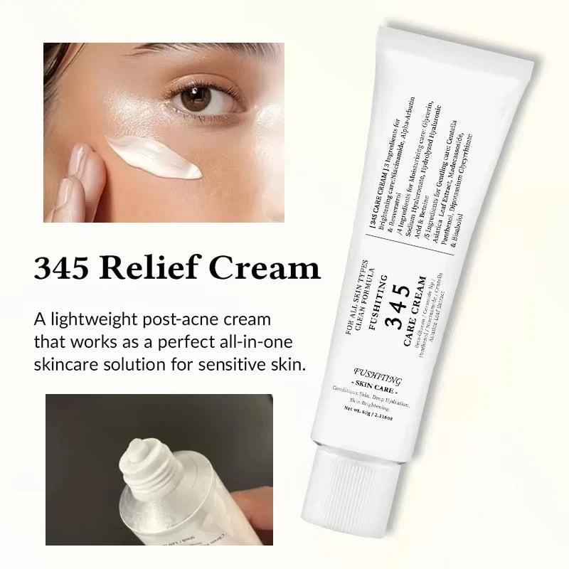 345 Korean Skincare – Moisturizing Face Cream, Eye Cream & Toner