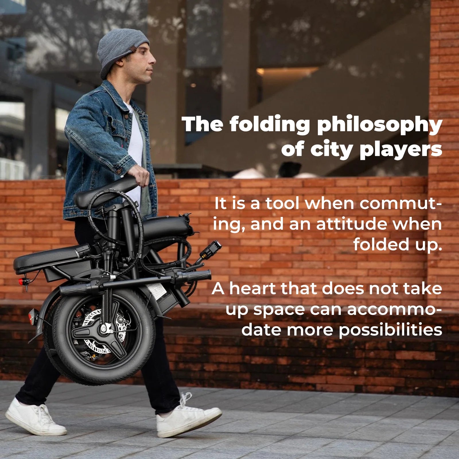 14-Inch Folding Electric Bike – 560W Motor, Removable 48V Battery