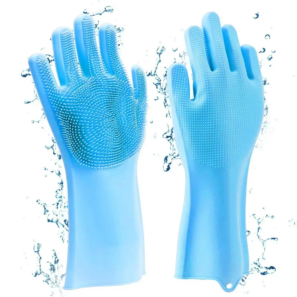 Pet Grooming Silicone Glove – 3,000+ Pin Brush Heads | Hair Removal & Massage | Dogs, Cats & More | Pink, Blue, Green, Purple & Grey