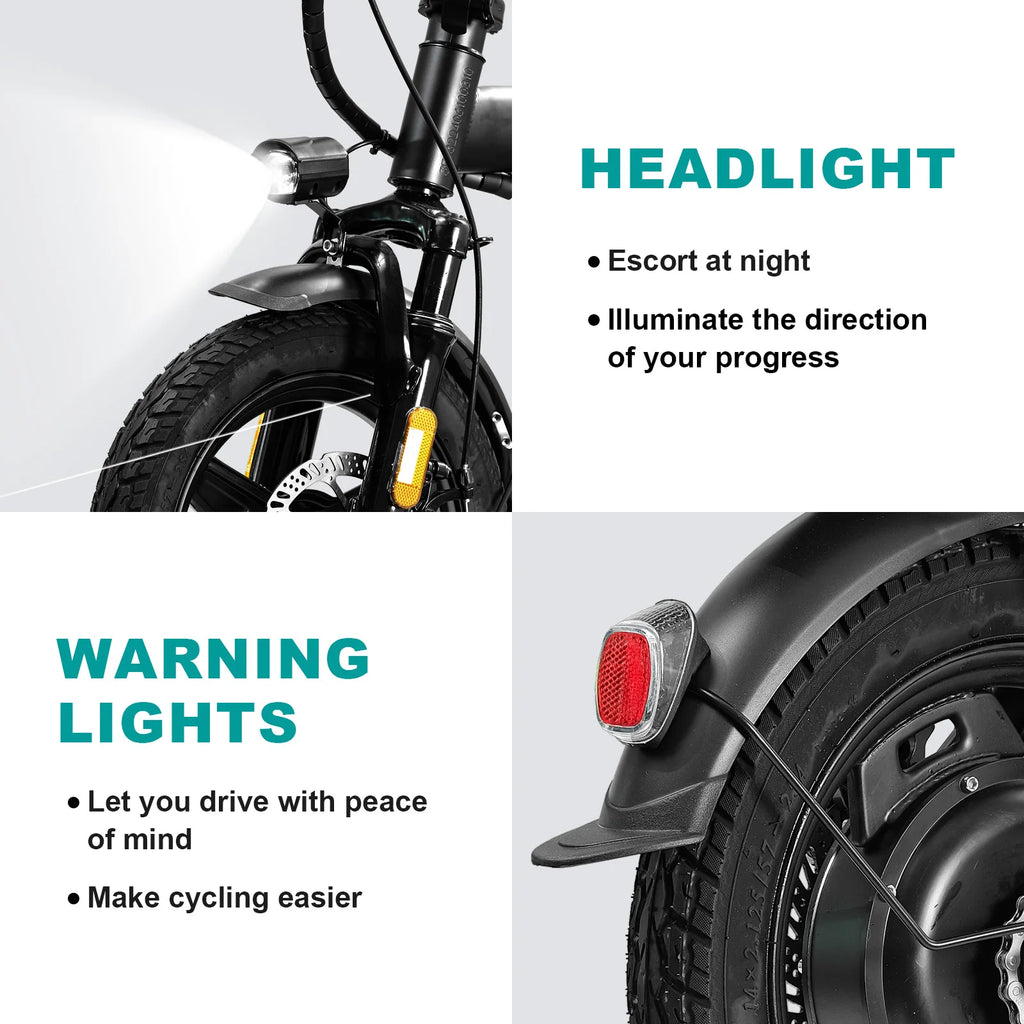 14-Inch Folding Electric Bike – 560W Motor, Removable 48V Battery