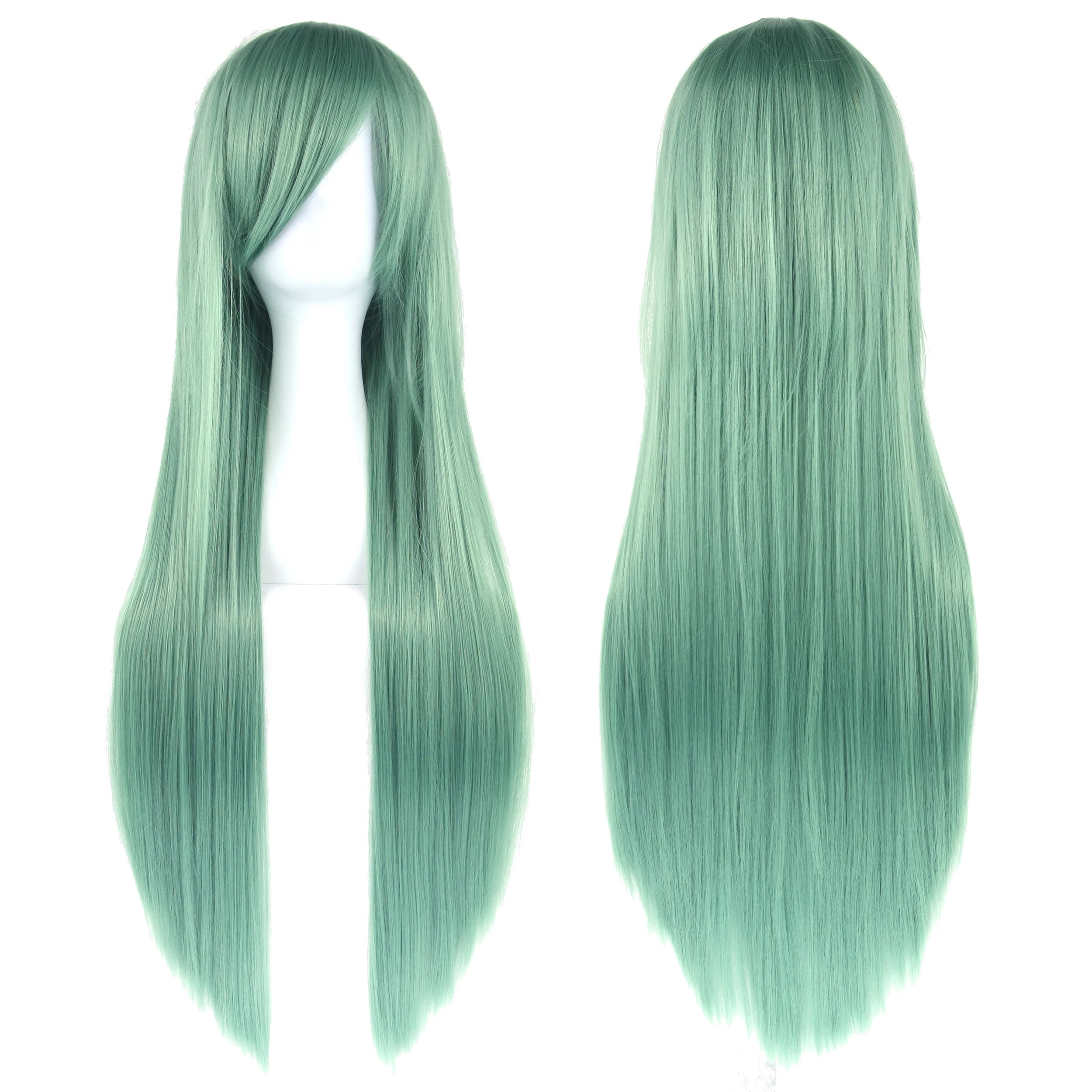32" Long Straight Cosplay Wig – Heat Resistant Synthetic Hair, 120% Density | 36 Colors | Anime, Halloween & Party