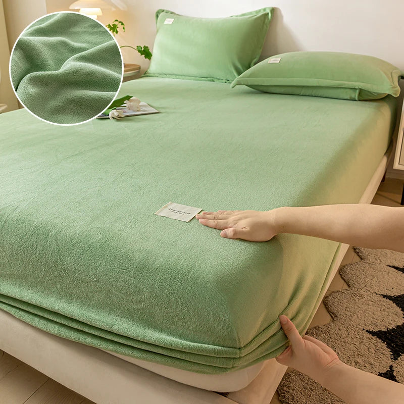 Velvet Thermal Mattress Cover – Plush Winter Bed Cover in Multiple Sizes