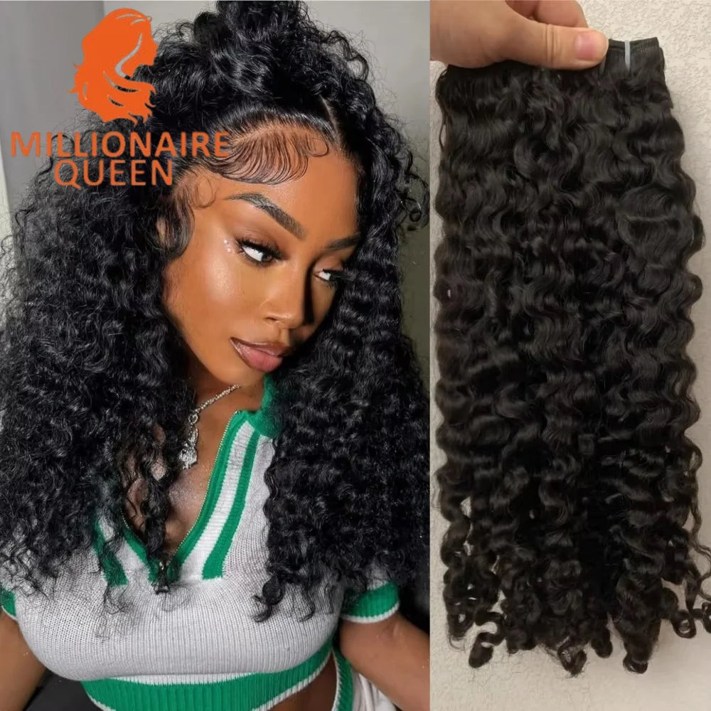 Millionaire Queen 3C4A Burmese Curly Human Hair | 100% Virgin Remy | Bundles, 13x4 HD Frontal & 4x4 HD Closure | 14–26 Inches
