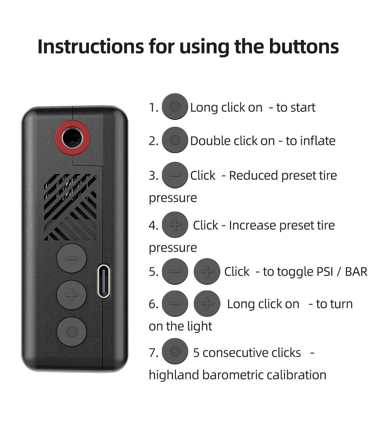 CYCLAMI AM6 Portable Pocket Electric Bike Pump – 130 PSI | Preset Pressure | MTB & Road Bike