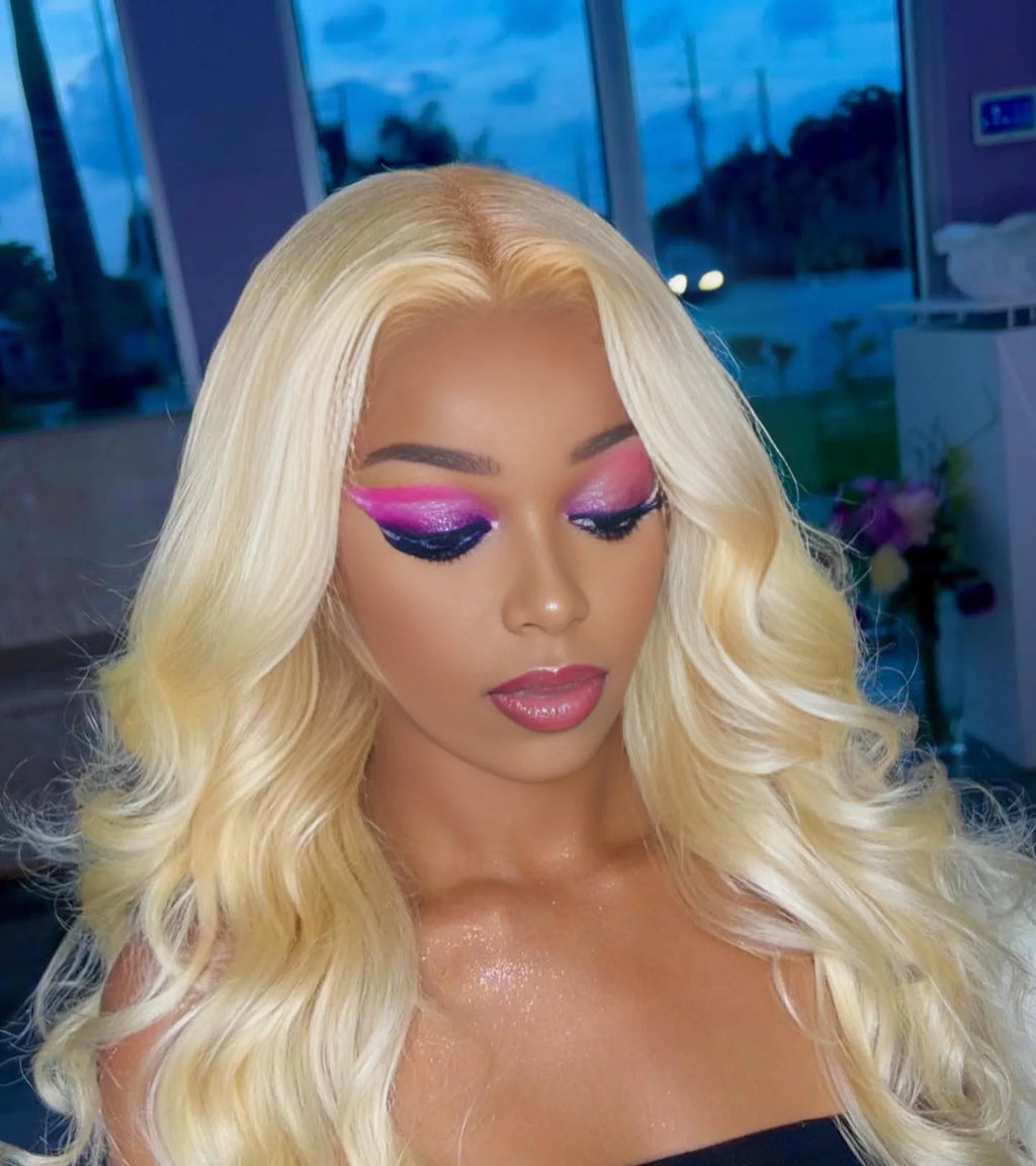 613 Blonde Body Wave Human Hair Lace Front Wig – 13x4 & 13x6 HD Lace | 180% & 220% Density | 18–38 Inches