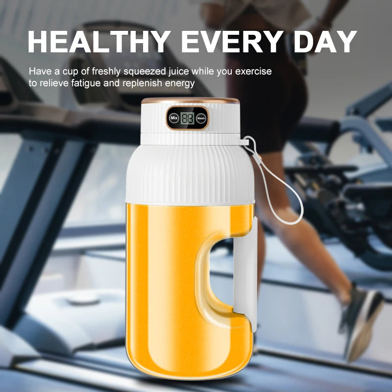 1000ML Portable USB Juicer Blender – 18W | Auto Pulp Ejection | Citrus & Smoothie | USB Rechargeable