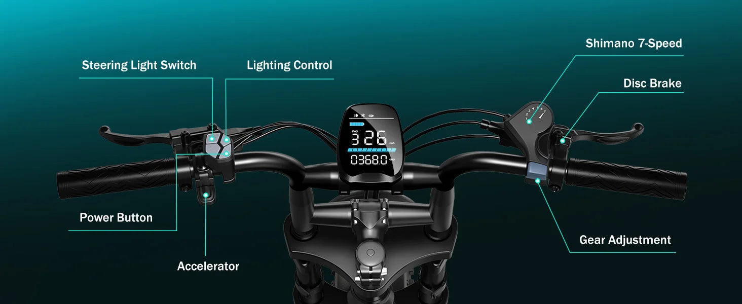 TST R002S 1500W Fat Tire Electric Bike – 28 MPH, 48V 15Ah Battery