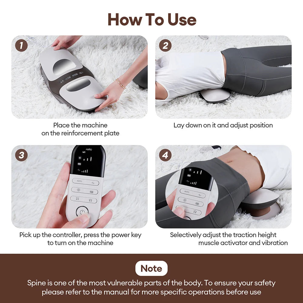 Electric Lumbar Vibration Massager – Adjustable Back Support