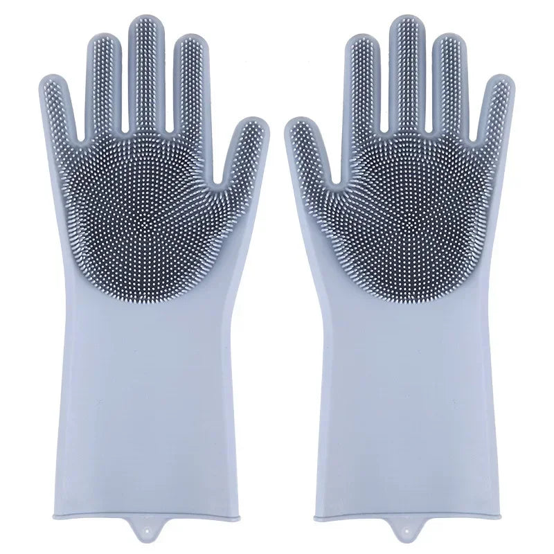 Pet Grooming Silicone Glove – 3,000+ Pin Brush Heads | Hair Removal & Massage | Dogs, Cats & More | Pink, Blue, Green, Purple & Grey