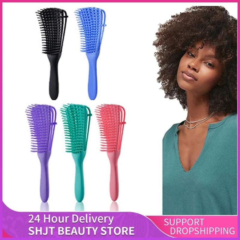 Detangling Scalp Massage Brush for Curly & Thick Hair