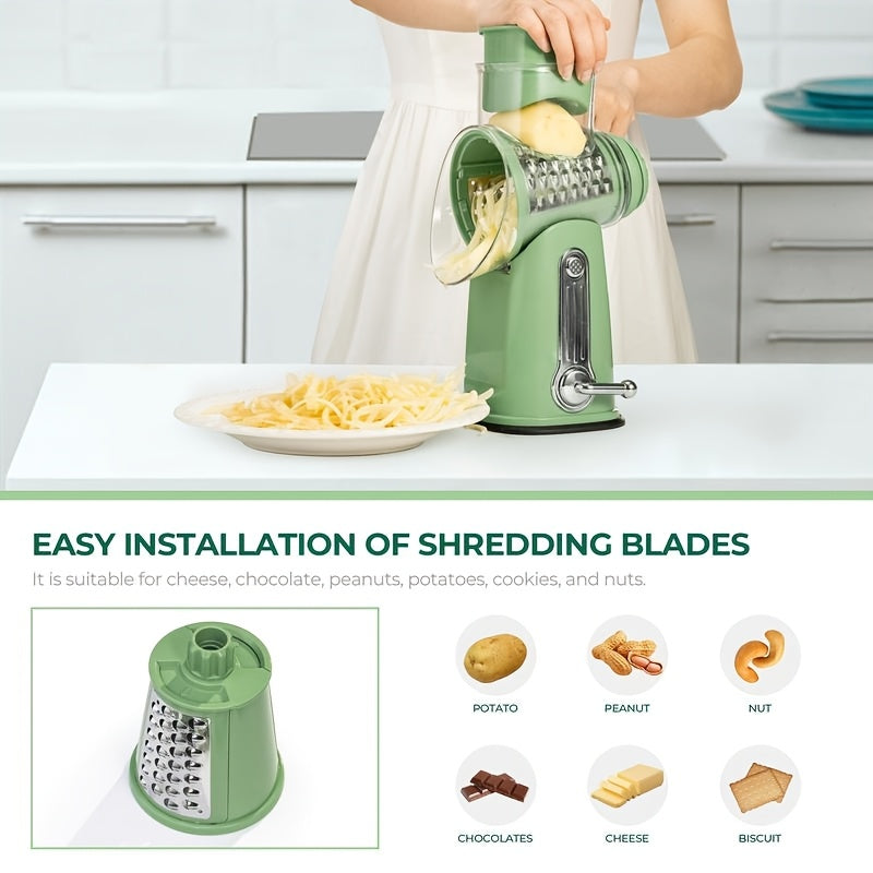 5-Blade Rotary Cheese Grater & Vegetable Slicer