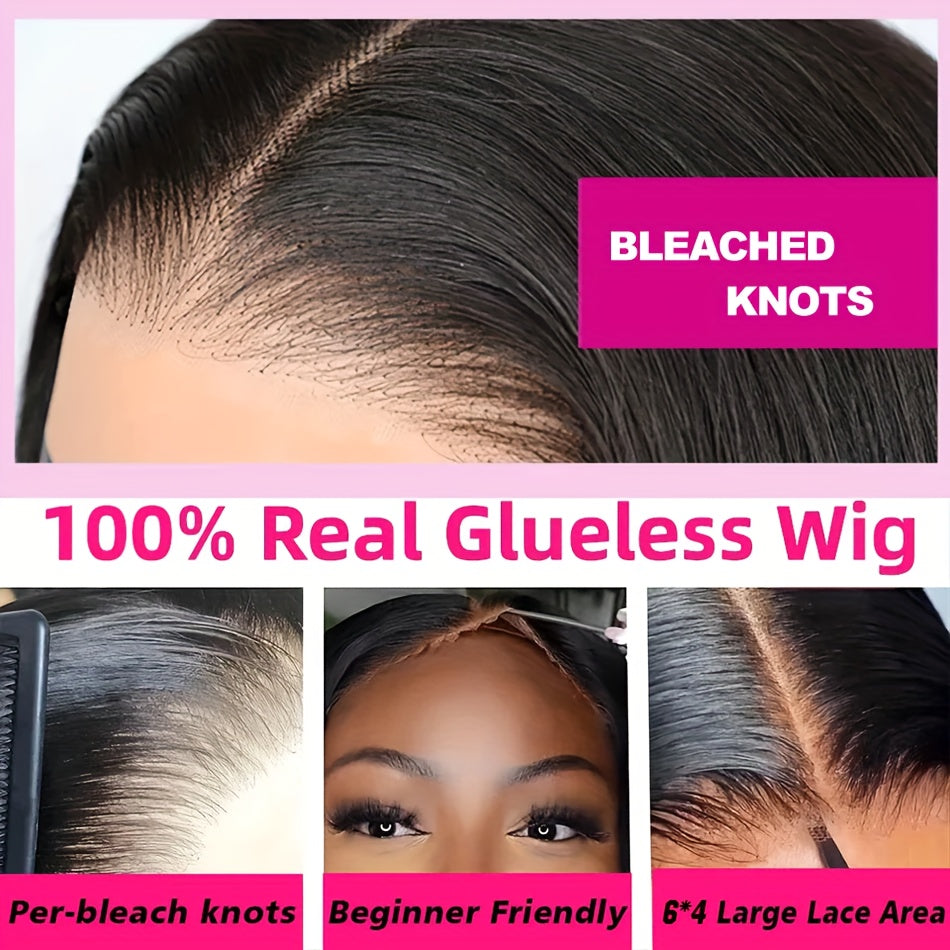 Ready-to-Wear Straight Glueless Human Hair Wig – 200% Density