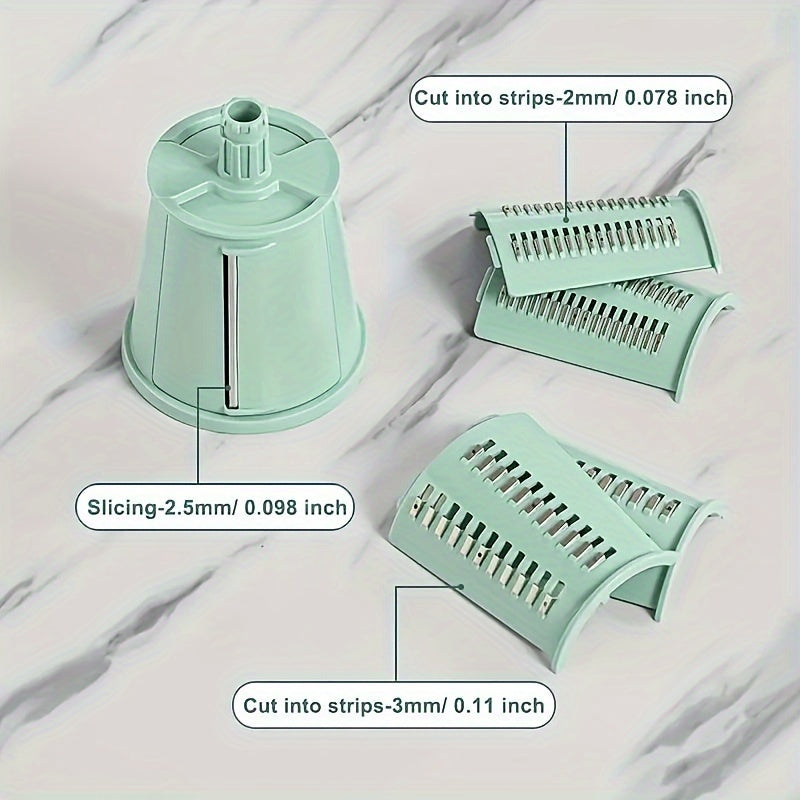 5-in-1 Manual Rotary Cheese Grater & Slicer