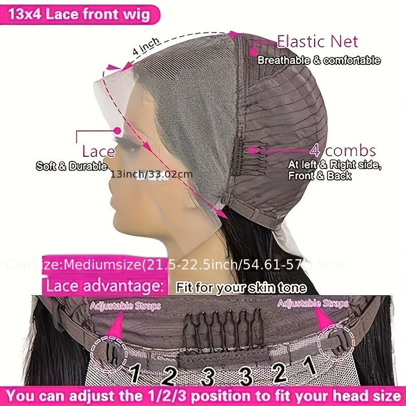 No-Glue HD Lace Bob Wig – 13x4 Transparent Lace, 180% Density