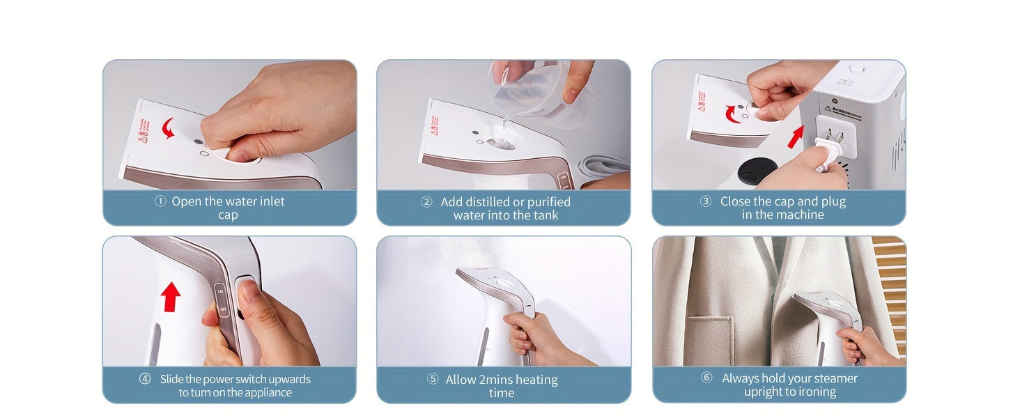 Portable Mini Steam Iron for Trave and Quick Wrinkle Removal