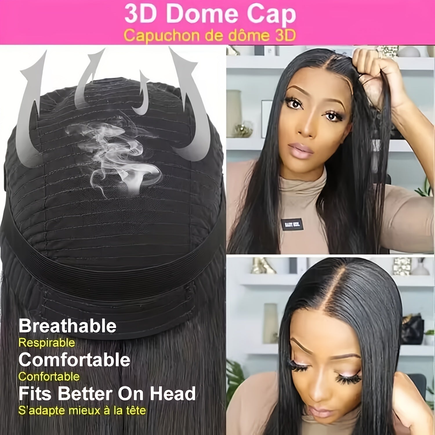 Ready-to-Wear Straight Glueless Human Hair Wig – 200% Density
