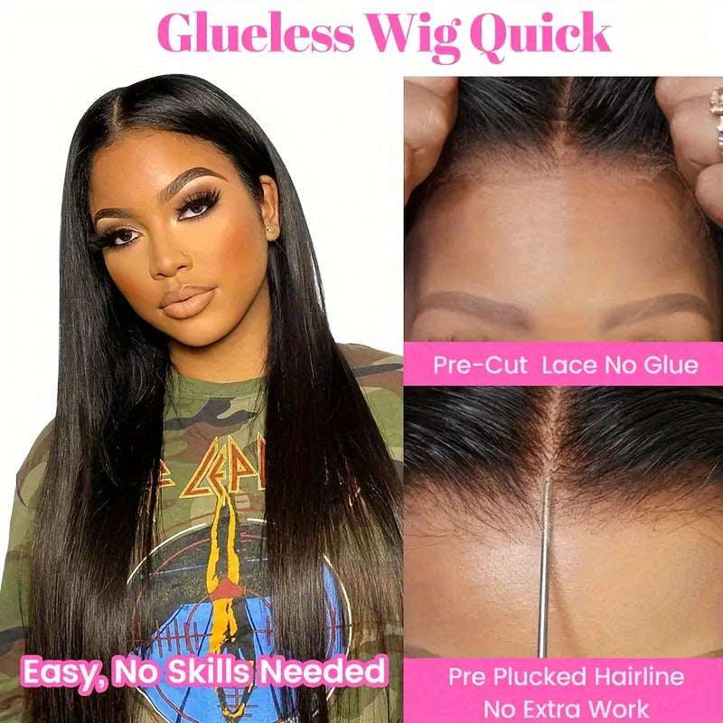 6x4.5 HD Lace Glueless Closure Wig – 250% Density, Pre-Plucked
