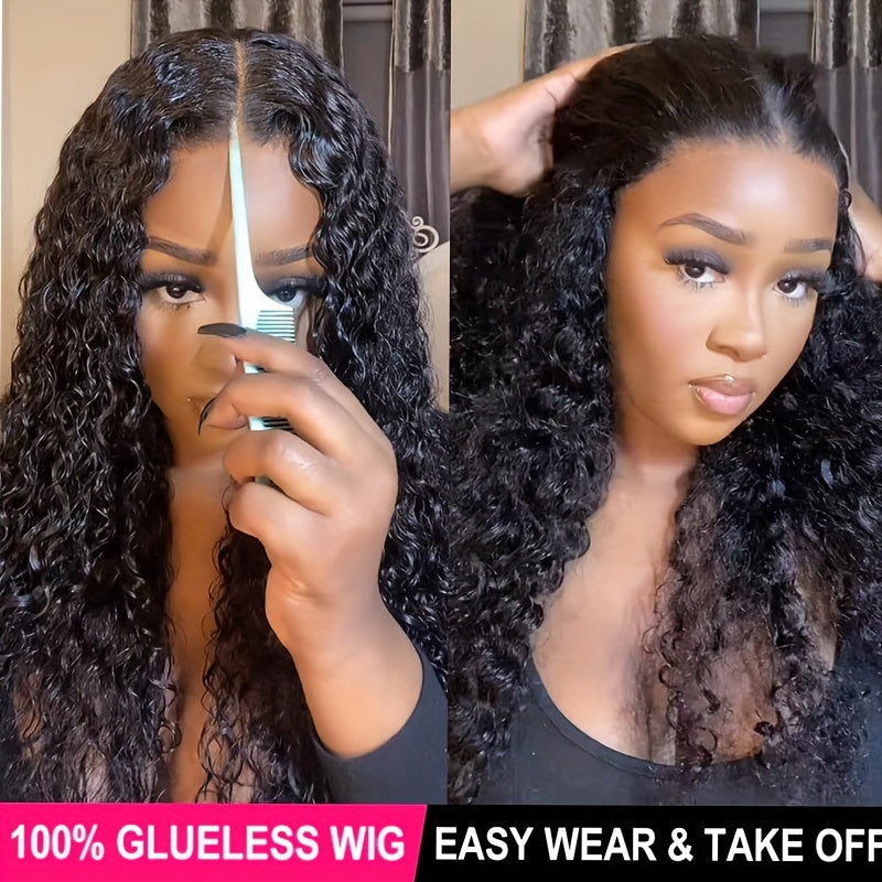 Water Wave Human Hair 5x5 Lace Closure Wig – 200% Density
