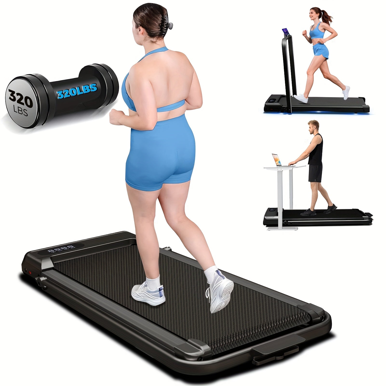 970 Series Foldable Treadmill for Home – Quiet 3.0HP Motor | 320 lb Capacity | Space-Saving Design