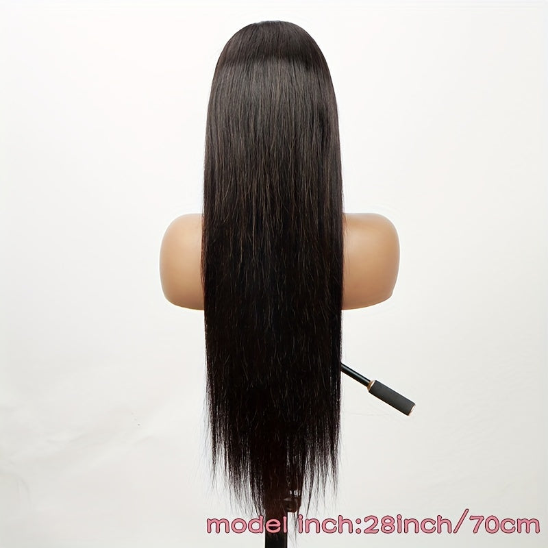 Glueless HD Lace Front Wig – Brazilian Straight Human Hair, 4x4 Closure, 150% Density