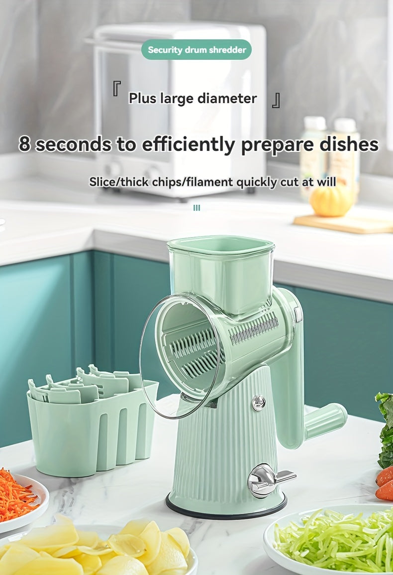 5-in-1 Manual Rotary Cheese Grater & Slicer