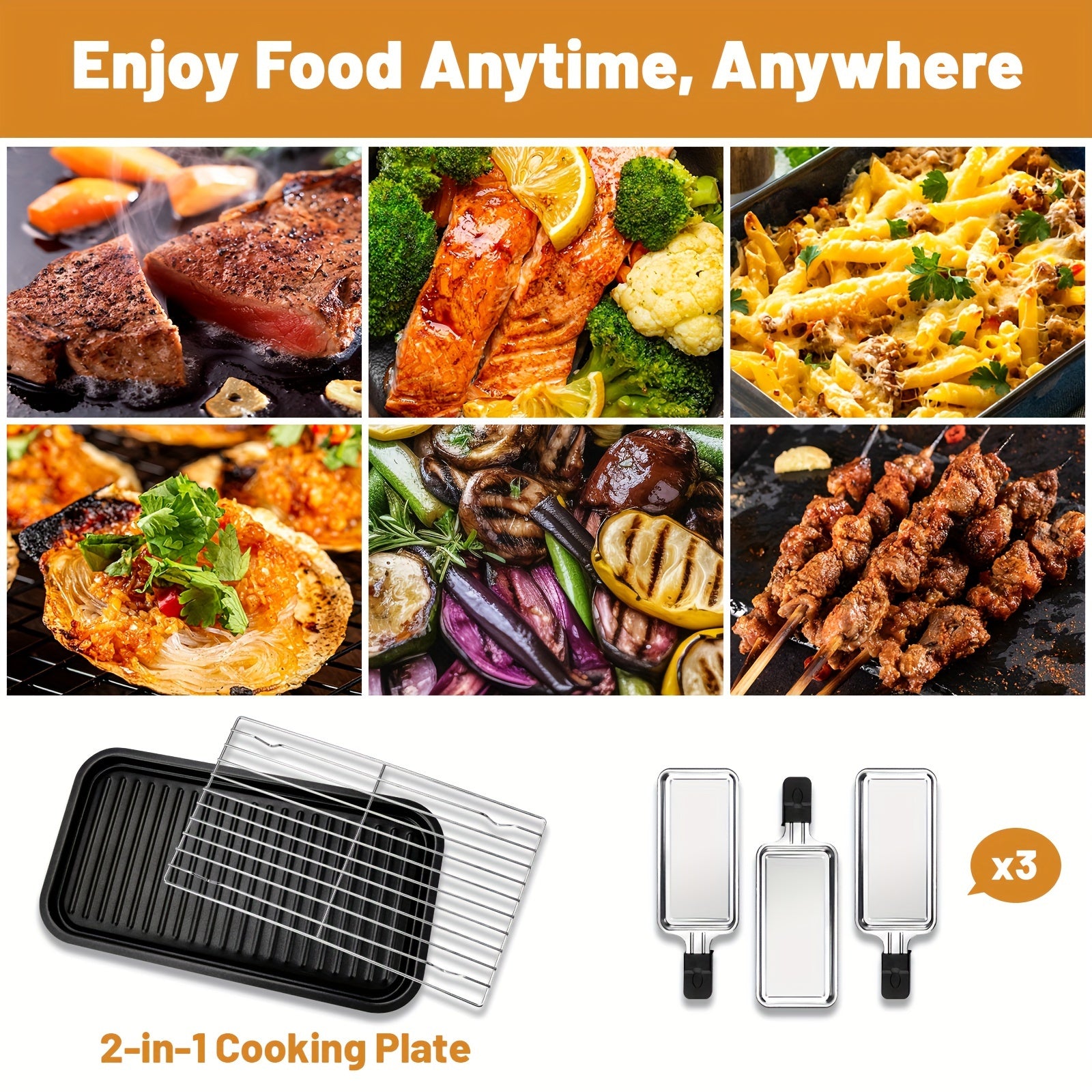 Smokeless Electric Indoor Grill – 2-in-1 Non-Stick Grill & Griddle for Home Cooking