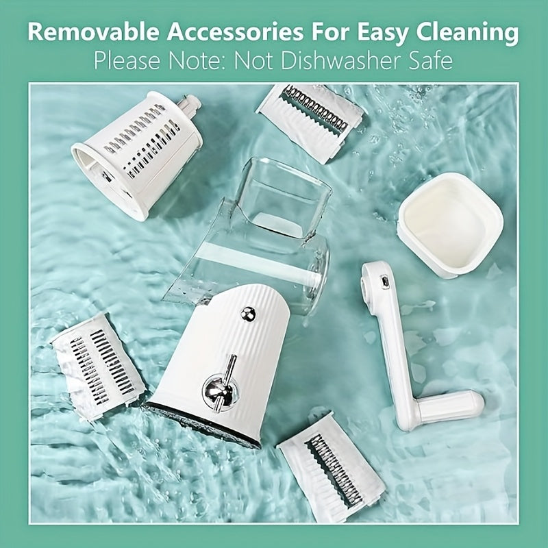 5-in-1 Manual Rotary Cheese Grater & Slicer