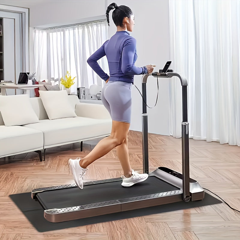 Large Foldable Treadmill Mat & Running Pad – Cushioned Non-Slip Surface | Home Gym, Yoga, HIIT & Elliptical | Black