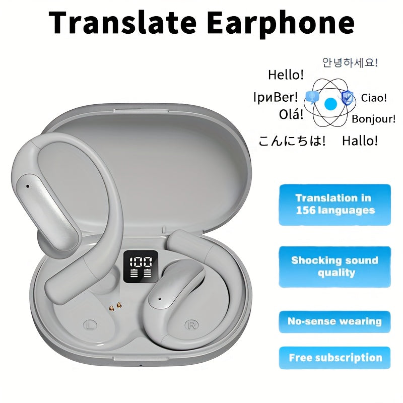 AI Real-Time Translation Earbuds – Wireless