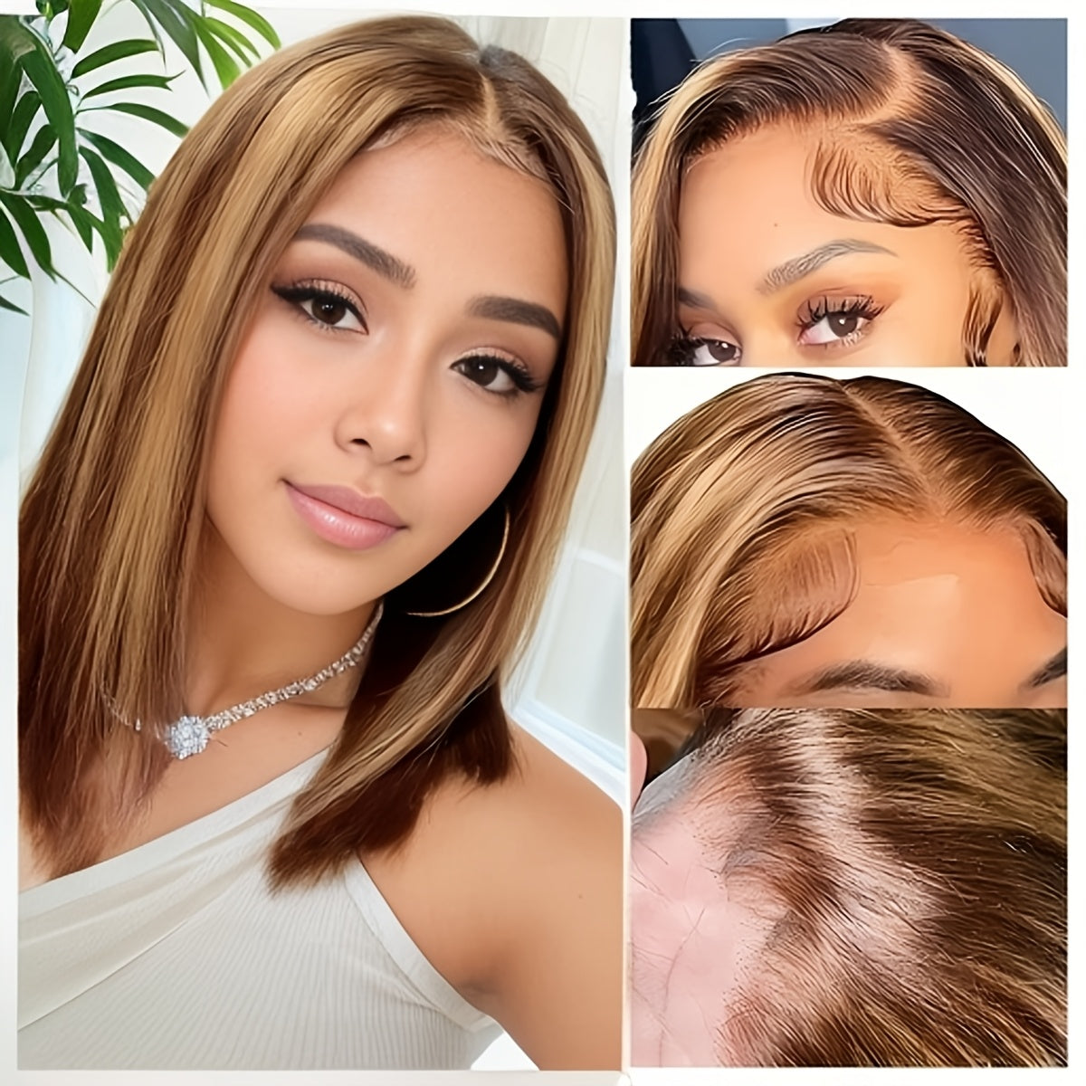 No-Glue HD Lace Bob Wig – 13x4 Transparent Lace, 180% Density