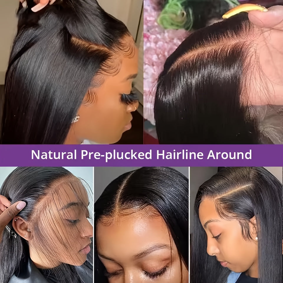 Ready-to-Wear Straight Glueless Human Hair Wig – 200% Density