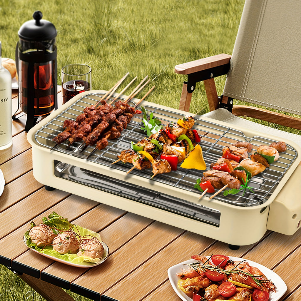 Smokeless Electric Indoor Grill – 2-in-1 Non-Stick Grill & Griddle for Home Cooking