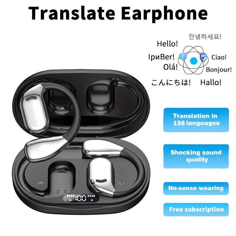 AI Real-Time Translation Earbuds – Wireless