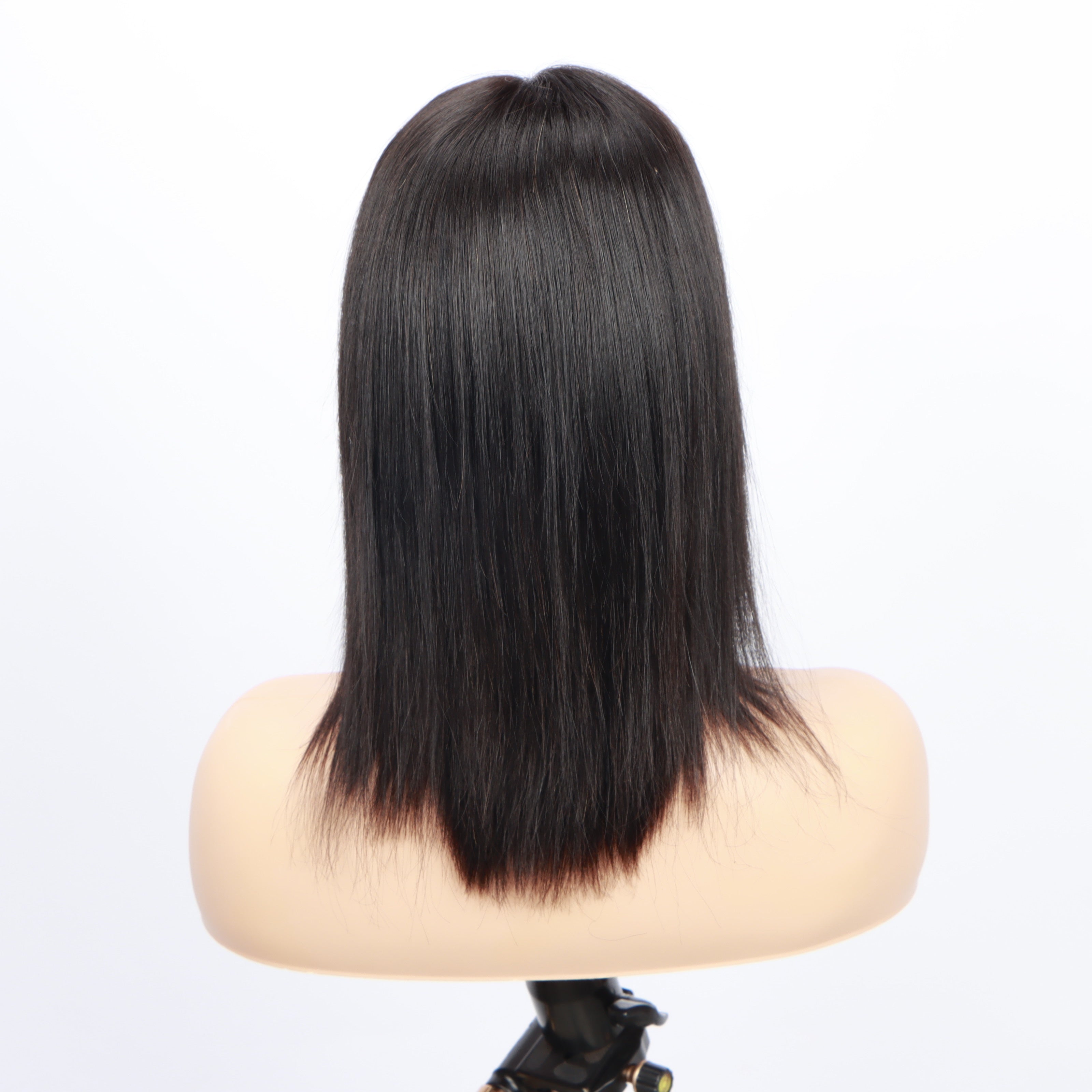 Glueless HD Lace Front Wig – Brazilian Straight Human Hair, 4x4 Closure, 150% Density