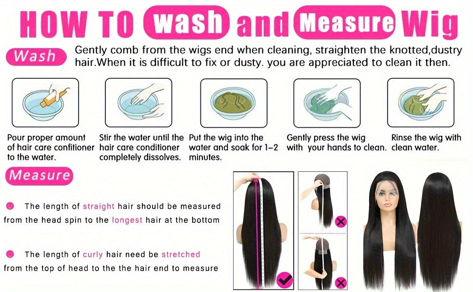 250% Density Glueless Wig – 13x4 HD Lace Front, Pre-Plucked, Bye Bye Knots, Straight Human Hair