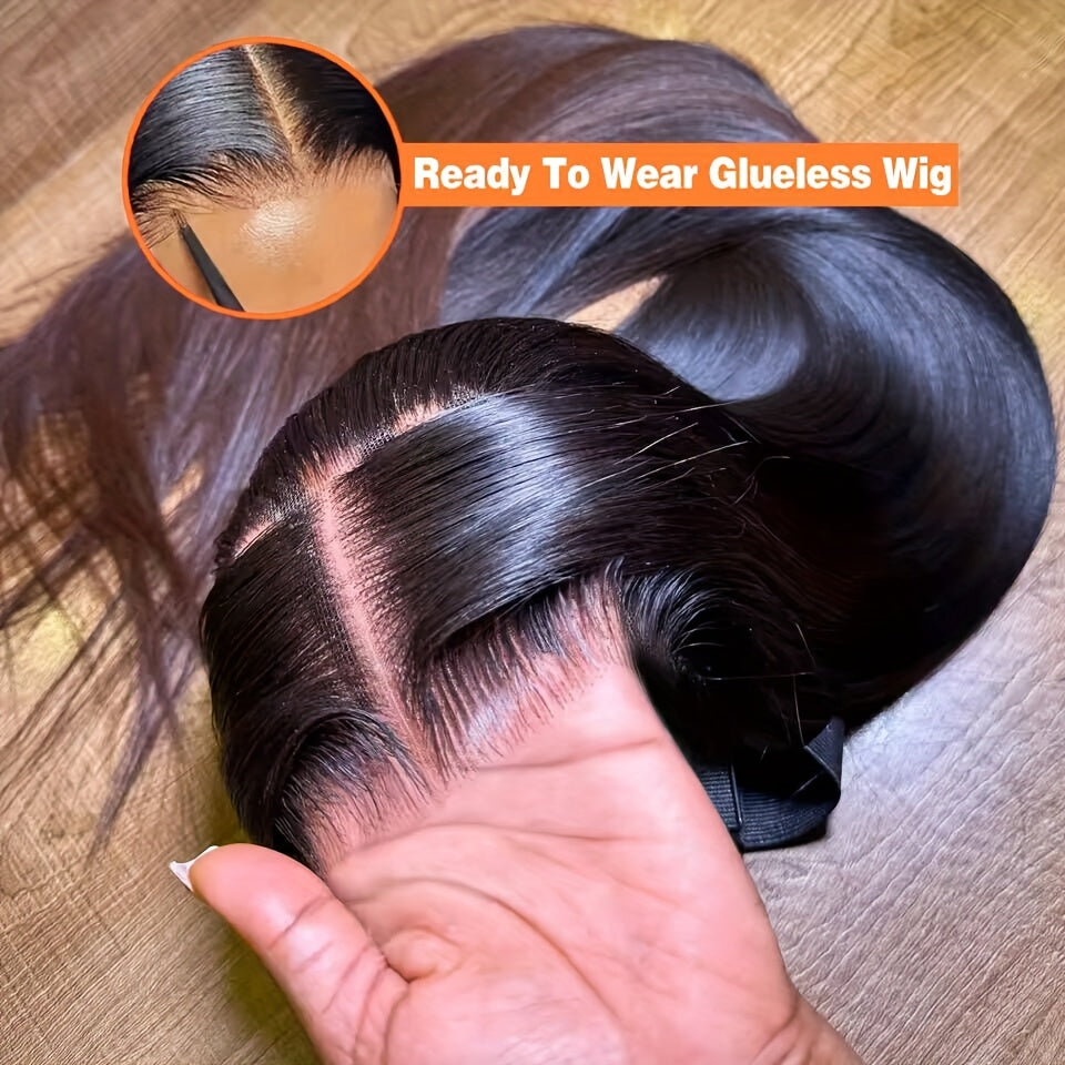 Ready-to-Wear Straight Glueless Human Hair Wig – 200% Density