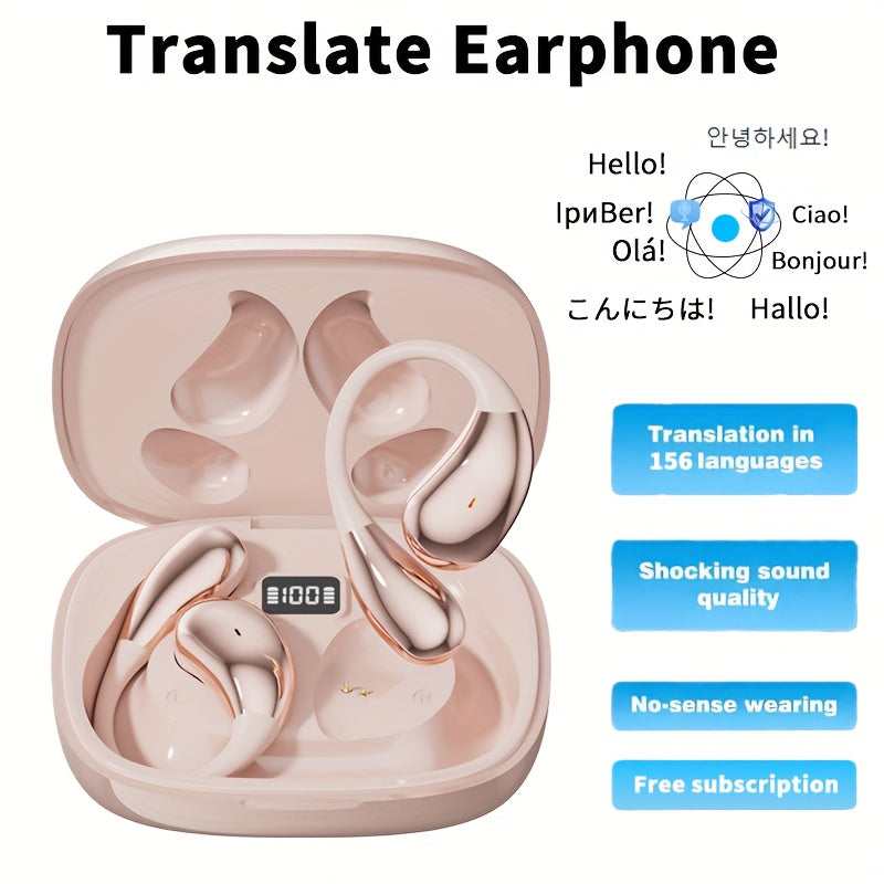 AI Real-Time Translation Earbuds – Wireless
