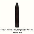 Genuine Human Hair Tape-In Extensions in Natural Black, Available in #1B, with 20pcs Ranging from 16 to 26 Inches