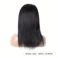 Straight Human Hair Wig with Bangs – 150% Density, Glueless Natural Black